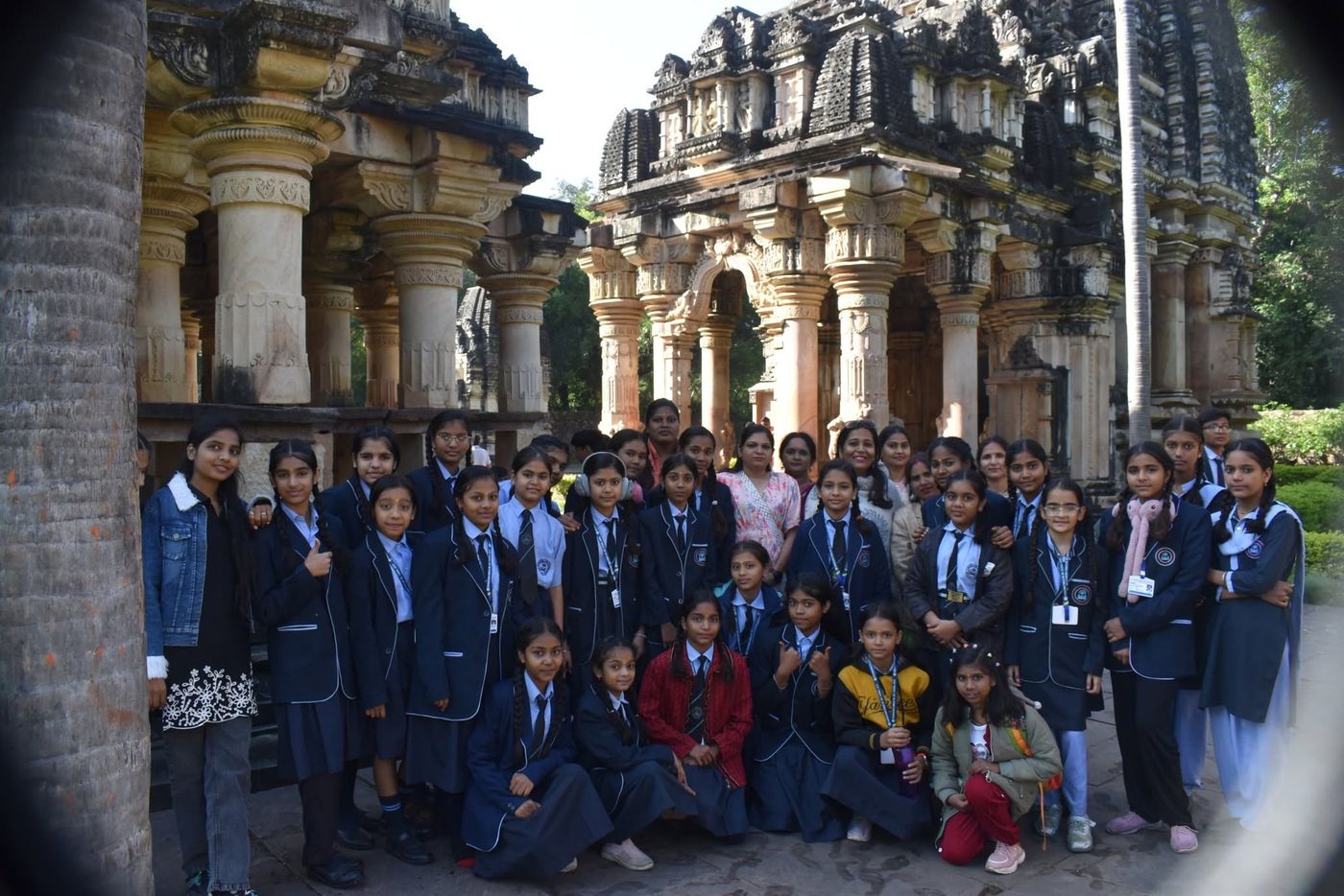 Navrachna students during a heritage excursion